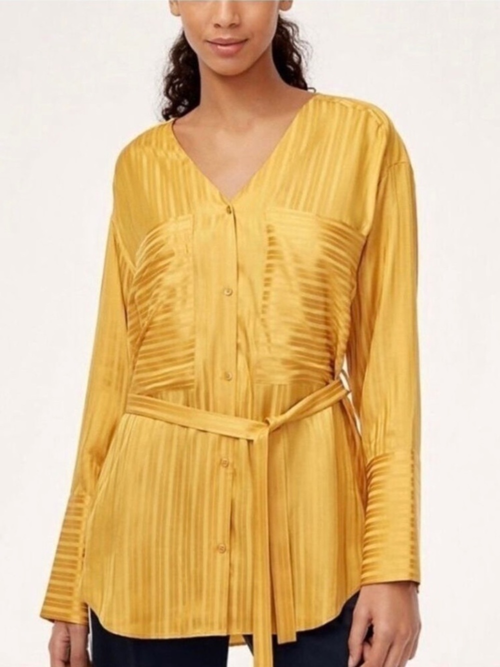 Wilfred Zelie Shirt Yellow Size XS Aritzia